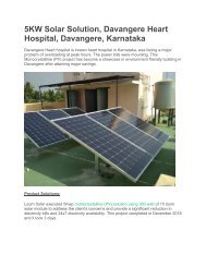 5KW Solar Solution, Davangere Heart Hospital, Davangere, Karnataka by Loom Solar