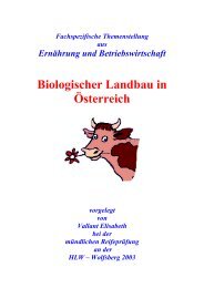 Biologischer Landbau in ÃƒÂ–sterreich - HLW Wolfsberg