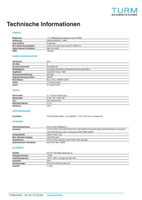 TM-4K812 Datenblatt