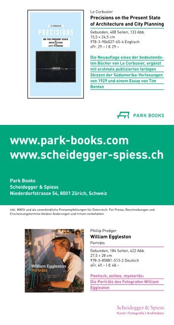  Flyer Ausgewählte Titel 2018/19 Park Books
