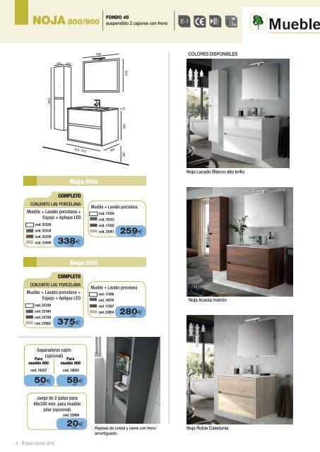 Super Ofertas de muebles de Baño y accesorios.