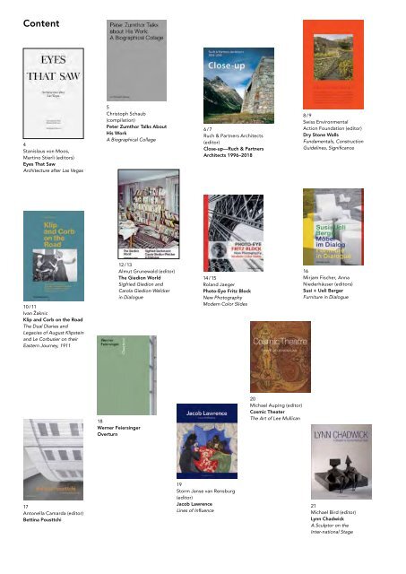 Scheidegger & Spiess International New Titles 2018-19