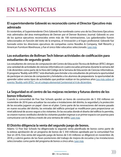 2018 WINTER ISSUE SPANISH