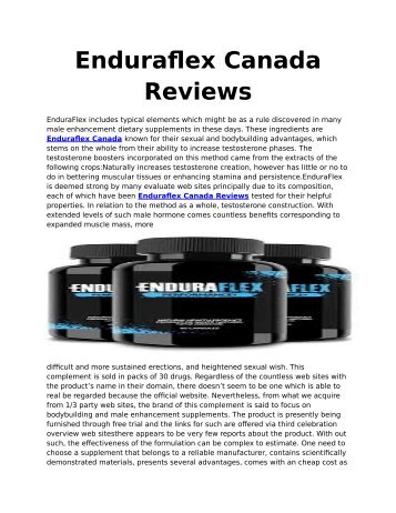Enduraflex Canada Reviewspdf