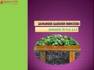 japanese garden benches for sale by Japanese Style LLC