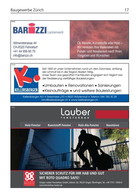 Zürcher Bau + Gewerbe Journal