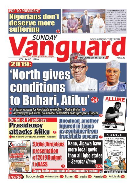 16122018 - 2019: North gives conditions to Buhari, Atiku