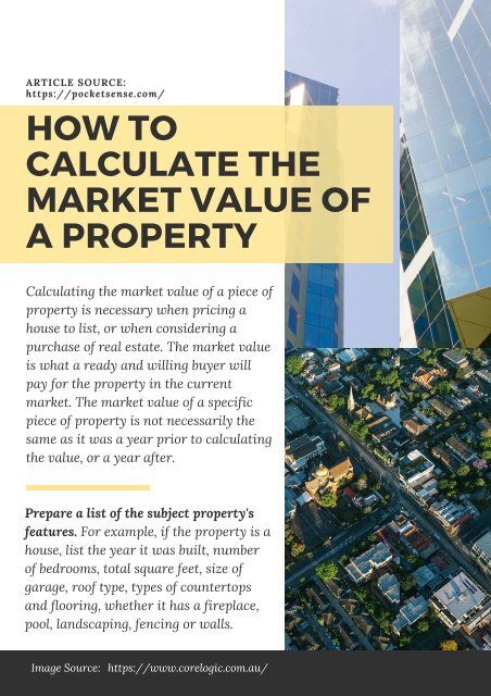 How to Calculate the Market Value of a Property