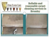 Reliable and reasonable carpet cleaning services in Bromley