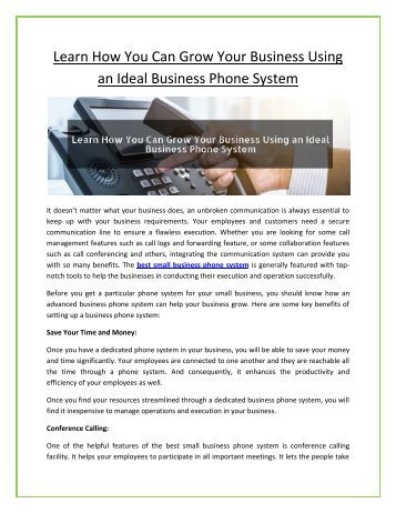 Small Business Phone System | Voip Phone System for Small Business 