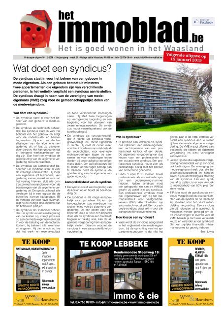 Het Immoblad dd 18 december 2018