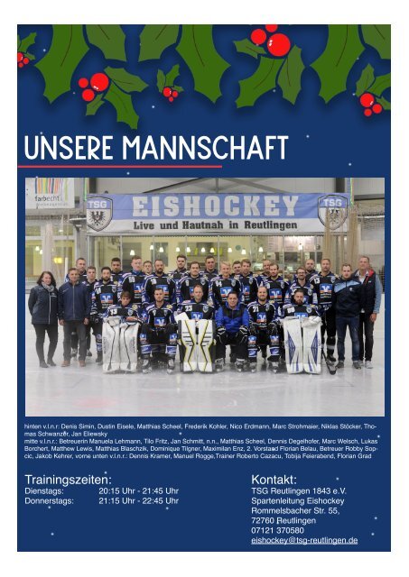 TSG Black Eagles Reutlingen Eishockey Weihnachtsedition_2.0