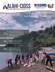 Kalahi-CIDSS MIMAROPA Gazette 2nd Semester 2018