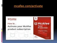 mcafee.com/activate 