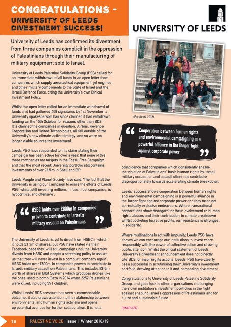 Palestine Voice: Issue 1 Winter 2018/19