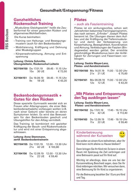 KEFB Bochum & Wattenscheid Programm 2019 