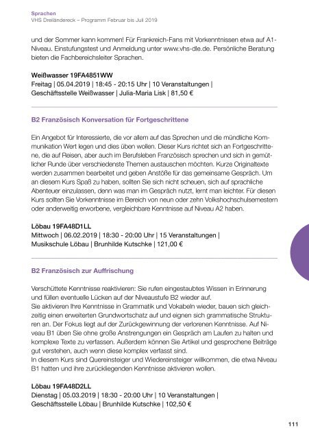 Programm Frühjahr 2019