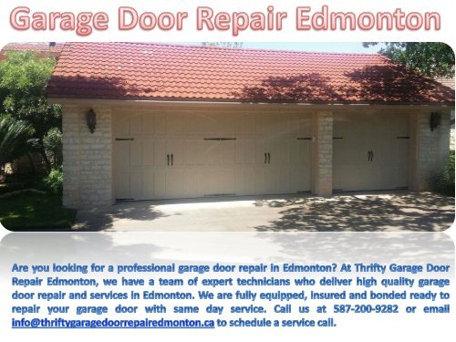 Garage Door Repair Edmonton