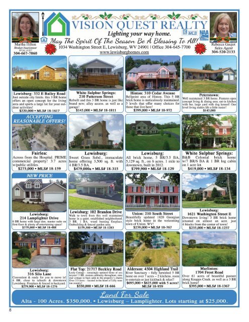 The WV Daily News Real Estate Showcase & More - December 2018