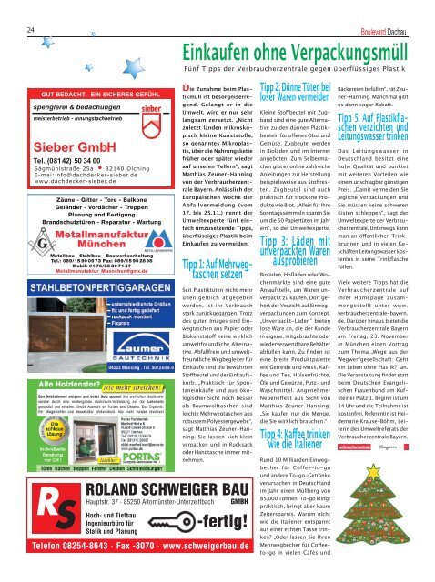 Ausgabe Dezember 2018 Boulevard München Nord