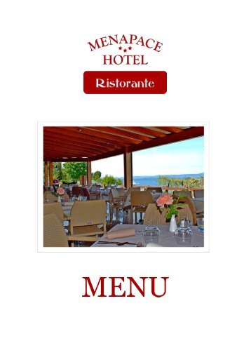 Ristorante Menapace Menu Invernale 2018-2019