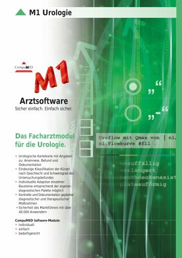 M1 Urologie Das Facharztmodul für die Urologie. Arztsoftware