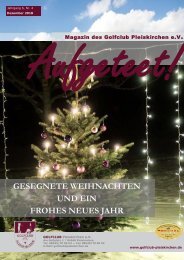 aufgeteet! online Clubmagazin Golfclub Pleiskirchen e.V.