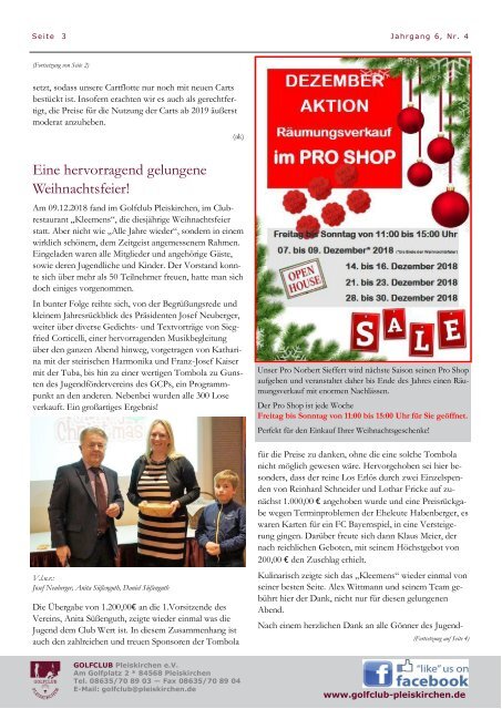 aufgeteet! online Clubmagazin Golfclub Pleiskirchen e.V.