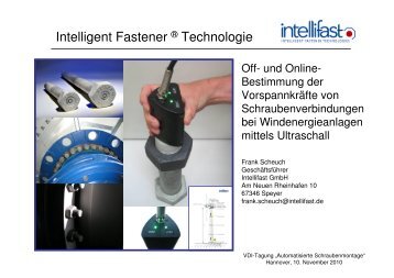 PMTS Praesentation VDI-Fachtagung Automatisierte ... - Intellifast