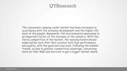 Global Convenient Camping Cooler market will reach 2620 million US$ by the end of 2025