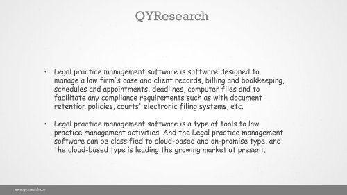 Global Legal Practice Management Software market is expected to reach 2720 million US$ by the end of 2025