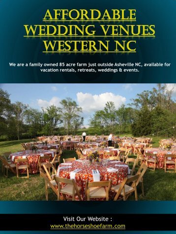 Affordable Wedding Venues Western Nc | Call - 828-393-3034 | thehorseshoefarm.com