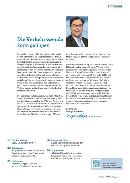 VDV Das Magazin Ausgabe Dezember 2018