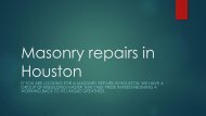 Masonry repairs in Houston