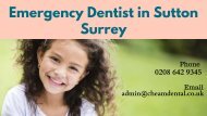 Emergency Dentist in Sutton Surrey