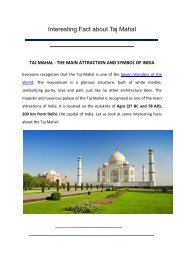 Some Interesting Fact About The Taj Mahal