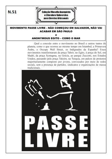 numero 51 - Anonymous Egito - Como o mar; MPL - Não começou em Salvador, nao vai terminar em SP