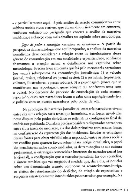 O RETORNO DA NARRATIVA. Análise crítica da narrativa. MOTTA, Luiz Gonzaga.