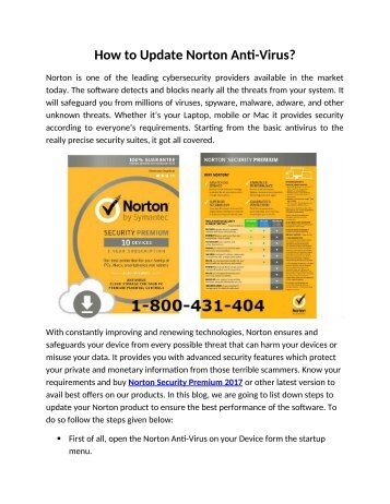 How to Update Norton Internet Security?