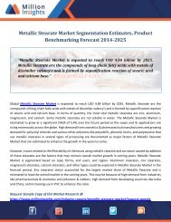 Metallic Stearate Market Segmentation Estimates, Product Benchmarking Forecast 2014-2025