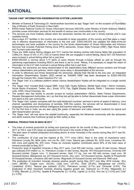 UPSC IAS Exam Current Affairs PDF