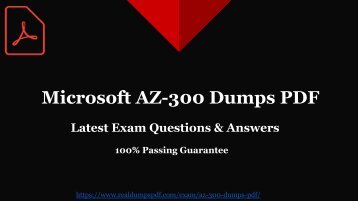 microsoft azure 2019 az-300 dumps pdf