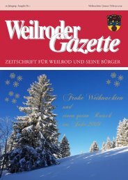 Weilroder Gazette Weihnachten/Januar/Februar 2019