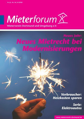 Mieterforum Dortmund - Ausgabe IV/2018 (Nr. 54)