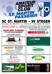 AmAteur Sport Club St. mArtin pASSeier - ASC St. Martin in Passeier