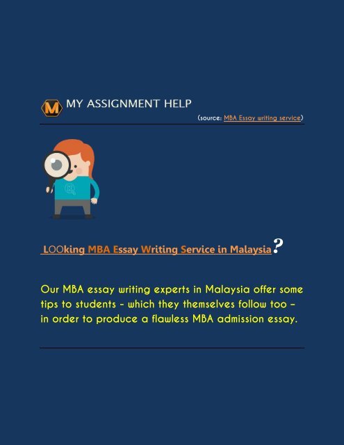 Need MBA Essay Writing Service Online?