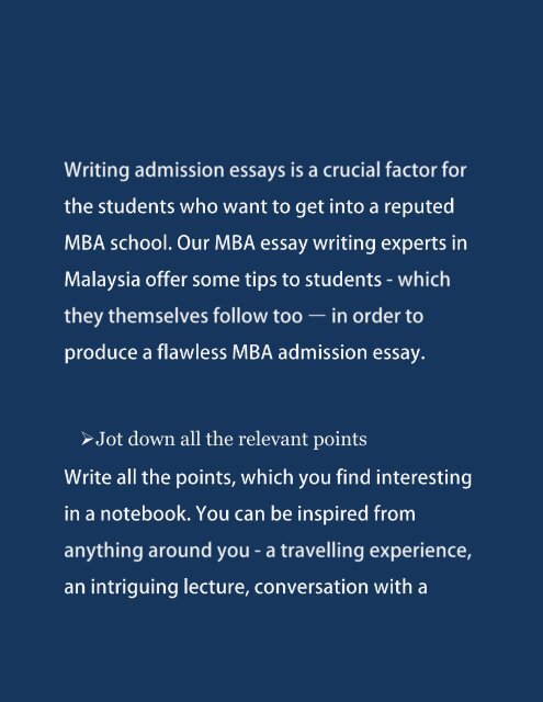 Need MBA Essay Writing Service Online?