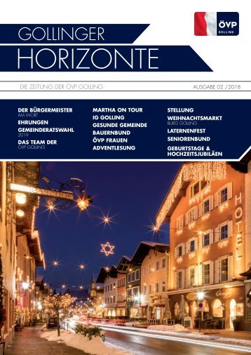 Gollinger Horizonte Ausgabe 2/2018