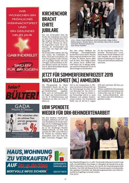 Stadtjournal Brüggen Dezember 2018