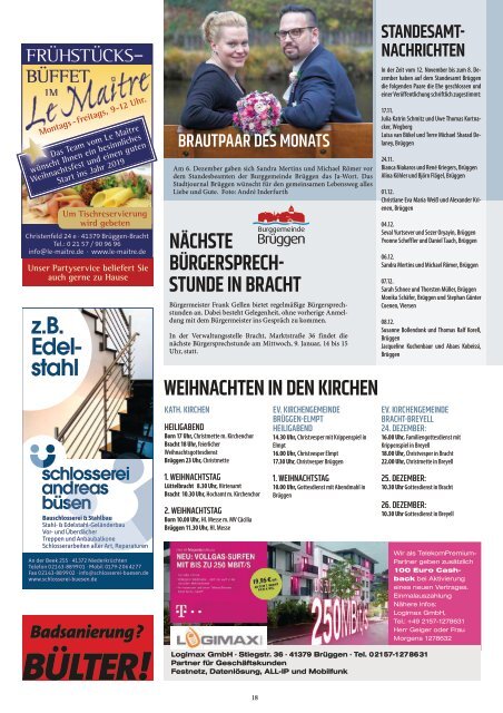 Stadtjournal Brüggen Dezember 2018
